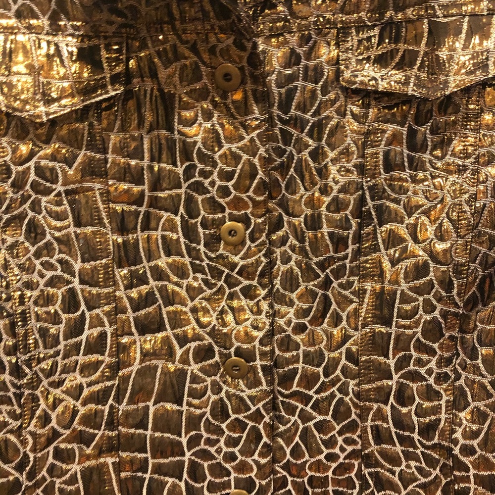Ruby Rd. Gold Giraffe Print Blazer Size 16 - Picture 3 of 8